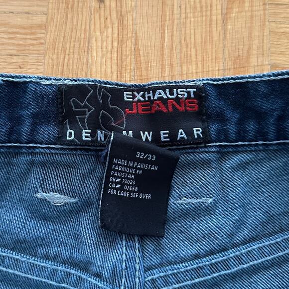 Vintage y2k Exhaust Jeans Denim Carpenter Pants Wide Leg Baggy Size 34 x 32 - Picture 3 of 9